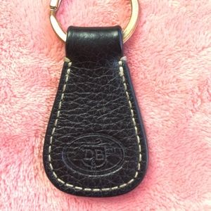 Dooney & Bourke Black Leather Keychain